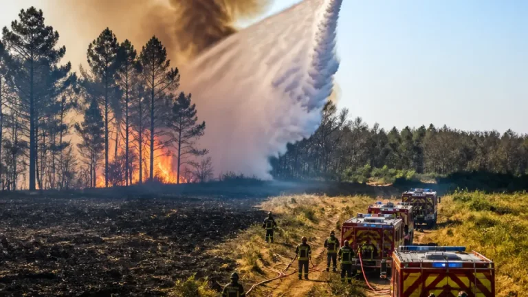 Incendie à Tréon : plus de 100 hectares brûlés, mobilisation exceptionnelle des secours