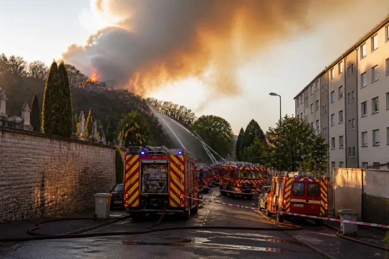 Incendie aux portes de Dijon : 15 hectares brûlés à Plombières-lès-Dijon, confinement local