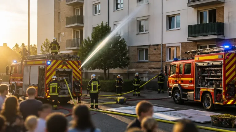 Incendie boulevard Duhamel à Mantes-la-Jolie : l'immeuble évacué, le feu rapidement maîtrisé