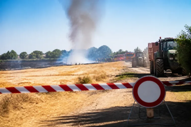 Incendie d'un champ : deux hectares détruits, le nord de l'Isère en alerte maximale
