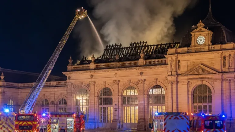 Incendie dans la charpente de la gare : intervention massive à La Rochelle