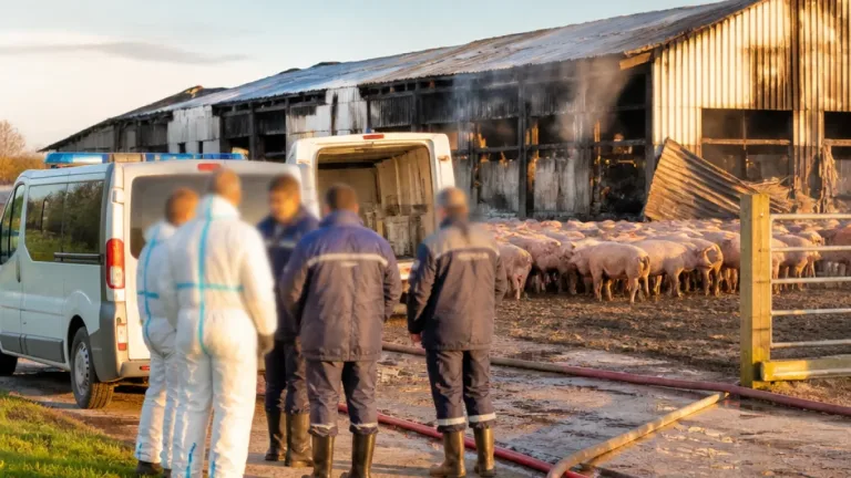 Incendie dans une porcherie à La Celle‑Saint‑Avant : 400 cochons évacués, un animal décédé