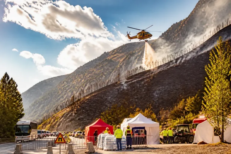 Incendie en Vanoise : 5 000 à 6 000 personnes bloquées, la D915 fermée après un décès
