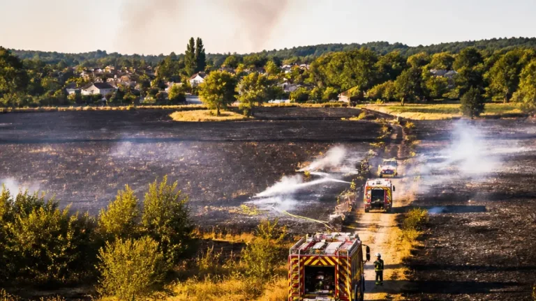 Incendie maîtrisé à La Roche-Posay : 7 hectares partis en fumée, le feu éteint
