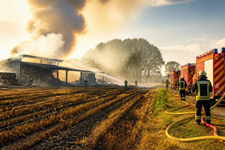 Incendie près d'Évreux : un feu de chaumes ravage près de 5 hectares et mobilise les pompiers