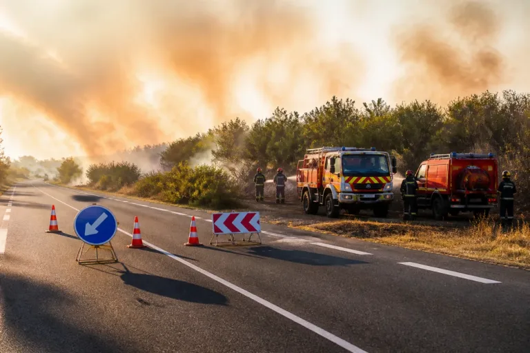 Incendie près de Nieul : la RN 147 coupée, plus de 1 000 m² de végétation brûlés