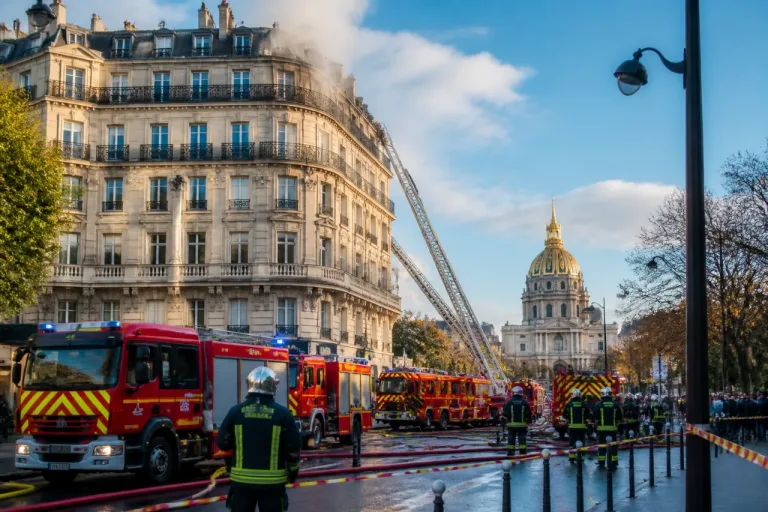 Incendie près des Invalides : un feu de terrasse maîtrisé au cœur de Paris (7e)