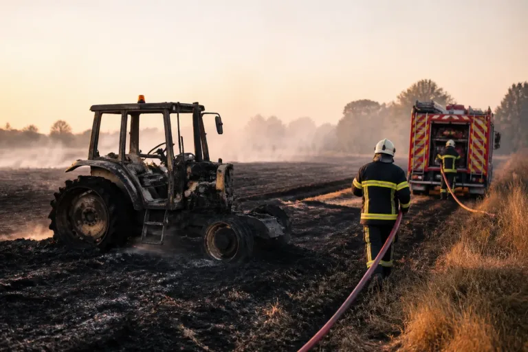 Incendies en série dans la Nièvre : tracteur calciné et cinq hectares brûlés
