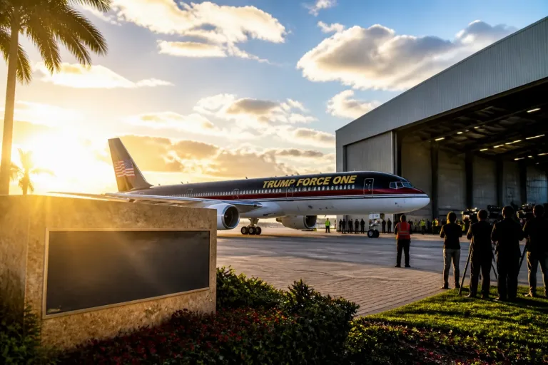 L'aéroport international de Palm Beach rebaptisé au nom de Donald Trump, cérémonie controversée