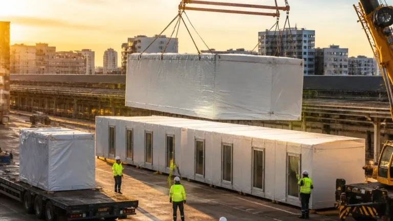 Ivry-sur-Seine : la SNCF installe en quelques heures des bureaux modulaires « comme des Lego »