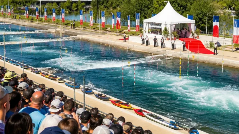 La ministre des Sports à Vaires-sur-Marne pour les finales de la Coupe du monde de canoë-kayak