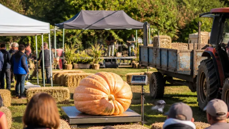 La Roche-sur-Yon : un potager bio vendéen pèse ses géants pour un concours international