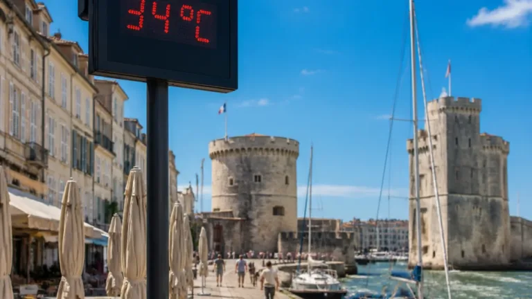 La Rochelle : canicule courte mais marquée, jusqu’à 34 °C cet après-midi