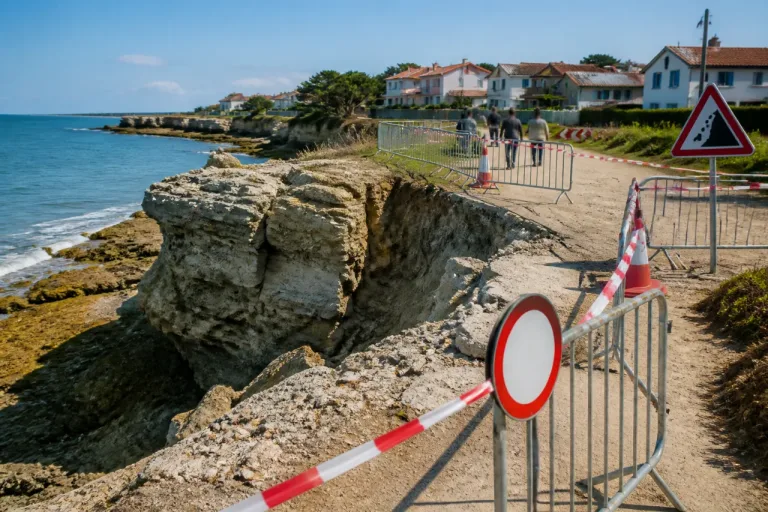 La Rochelle : inquiétude autour du « trou Rizzo » à Aytré, la falaise continue de reculer