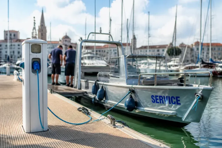 La Rochelle : un petit bateau de service 100% électrique livré au port de plaisance