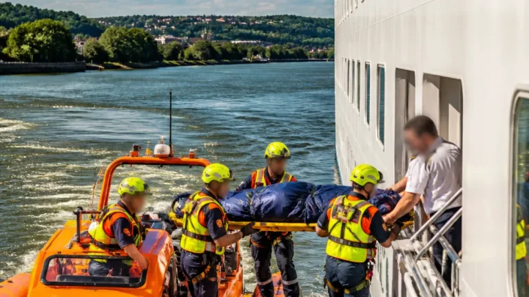 La SNSM de l’Eure simule une évacuation sanitaire en pleine croisière, en préparation de l’Armada