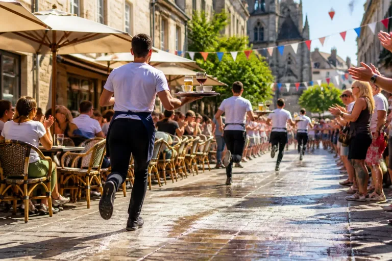 Laon : lancement estival des Terrasses avec la course des garçons de café