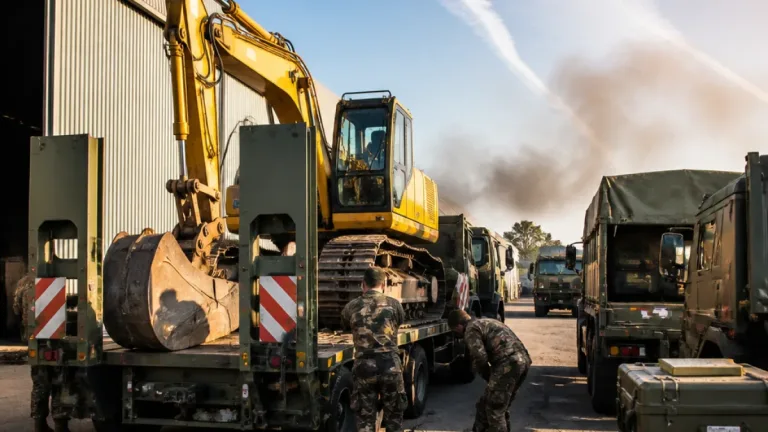 Le 3e régiment du génie de Charleville en renfort contre les incendies, avec un « bulldozer »