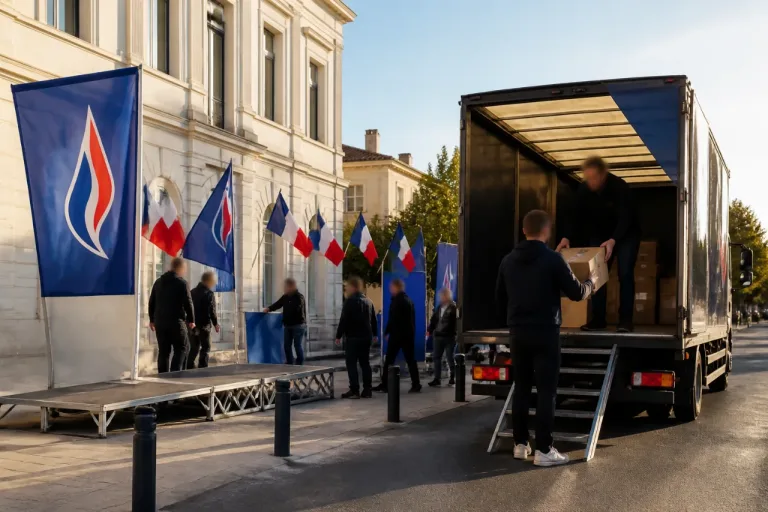 Le directeur de campagne de Marine Le Pen mobilise les militants du RN à Fontenay‑le‑Compte