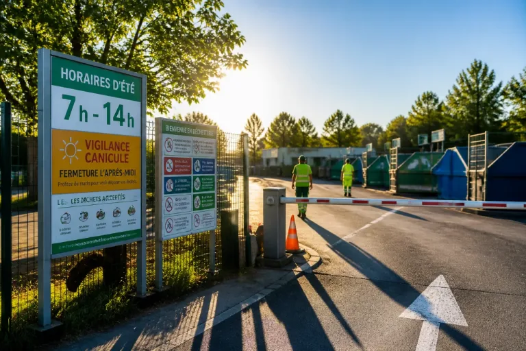 Le Mans : canicule — Le Mans Métropole modifie les horaires d’ouverture des déchetteries
