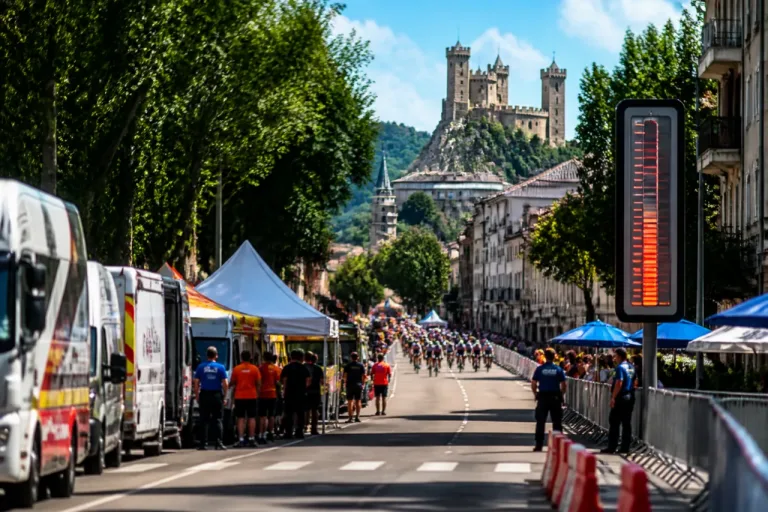 Le peloton du Tour de France arrive à Foix : horaires, chaleur et dispositif local