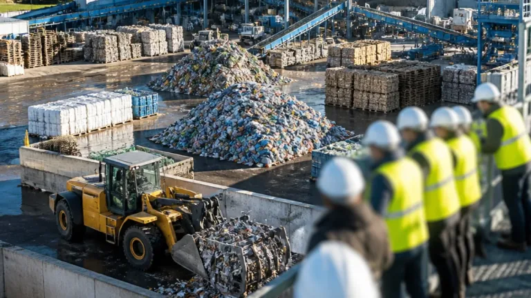 Les maires creusois visitent le site d'Evolis 23 à Noth pour mieux comprendre la gestion des déchets