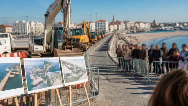 Les Sables-d'Olonne : lancement des travaux de la Petite jetée