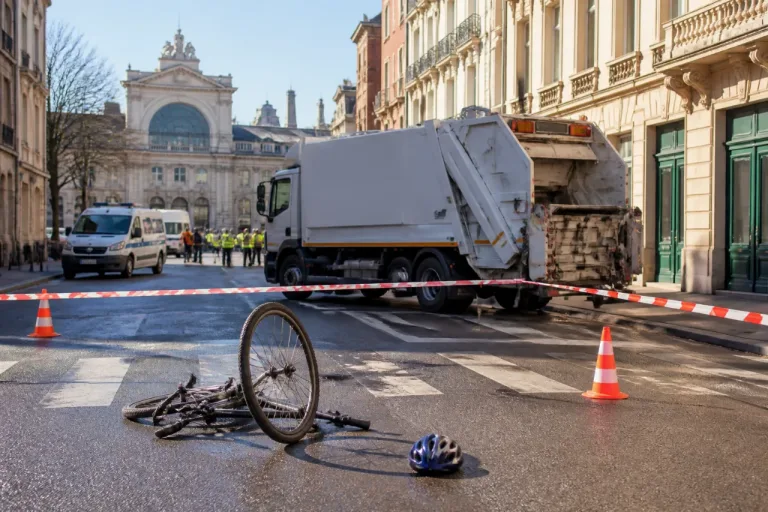 Lille : un cycliste tué après une collision avec un camion-poubelle en centre-ville