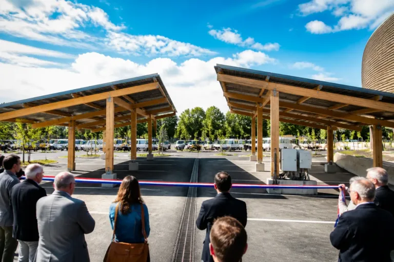 Limoges : deux ombrières photovoltaïques inaugurées au vélodrome Raymond Poulidor
