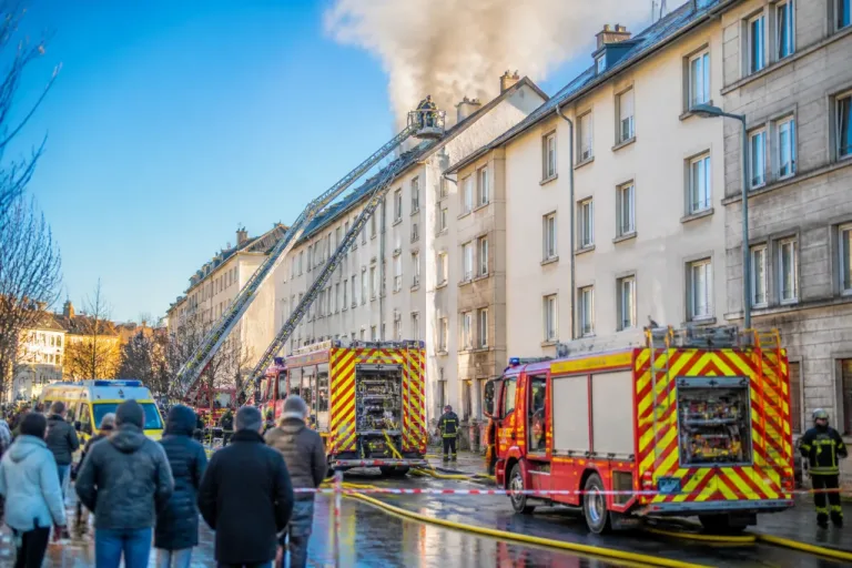 Limoges : un important incendie rue Édouard Michaud, 33 personnes évacuées