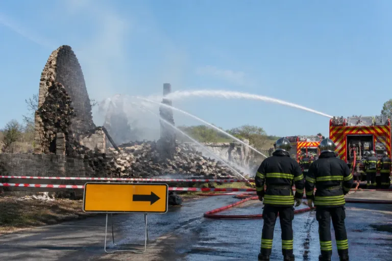 Maison détruite par un feu à Villers-la-Chèvre, la RD618 coupée le temps des secours