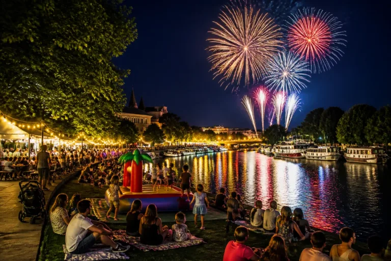 Melun : guinguette et feu d’artifice au bord de la Seine pour la Fête nationale