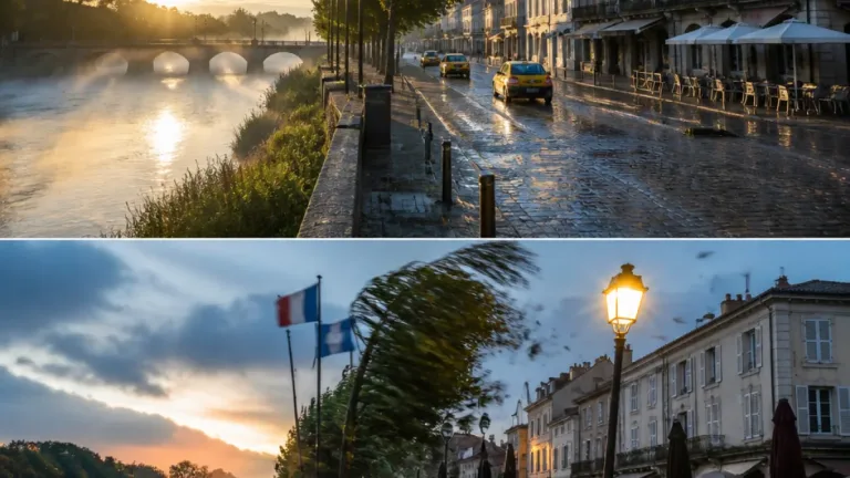 Mont-de-Marsan : canicule en journée, brouillard matinal et rafales en soirée le 8 août