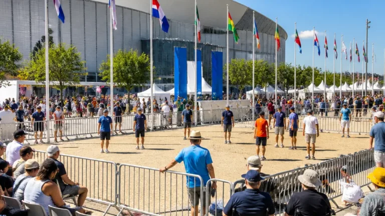 Montpellier : le 9e Mondial de la Pétanque s'installe sur le parvis de la Sud de France Arena