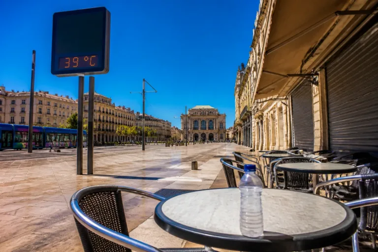 Montpellier : vigilance canicule orange, chaleur extrême attendue (pics à 39–40 °C)