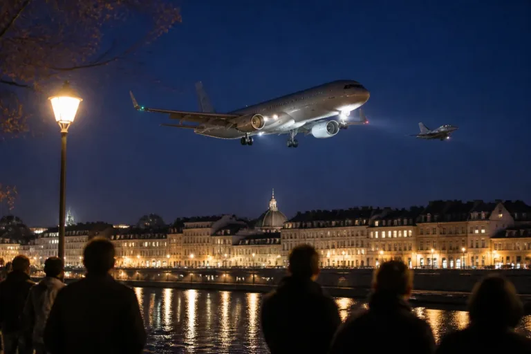 Nantes : un A321 cargo effectue des rotations à basse altitude avec le train sorti