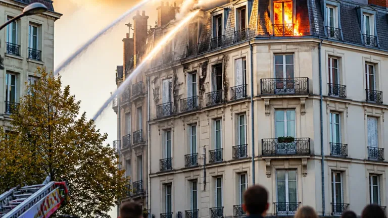 Nantes : un violent incendie ravage le dernier étage d’un immeuble rue Anna‑Marly