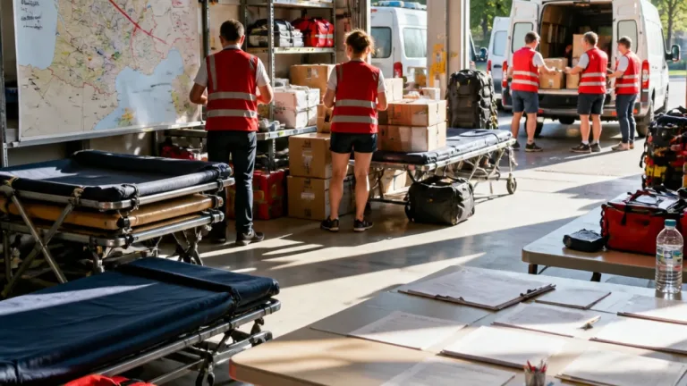 Neuf bénévoles de la Croix‑Rouge de l'Yonne ont renforcé l'accueil des sinistrés au Porge
