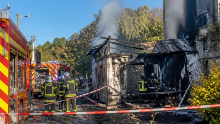 Nice : un entrepôt en feu à Saint‑Laurent‑du‑Var, broussailles et façade impactées
