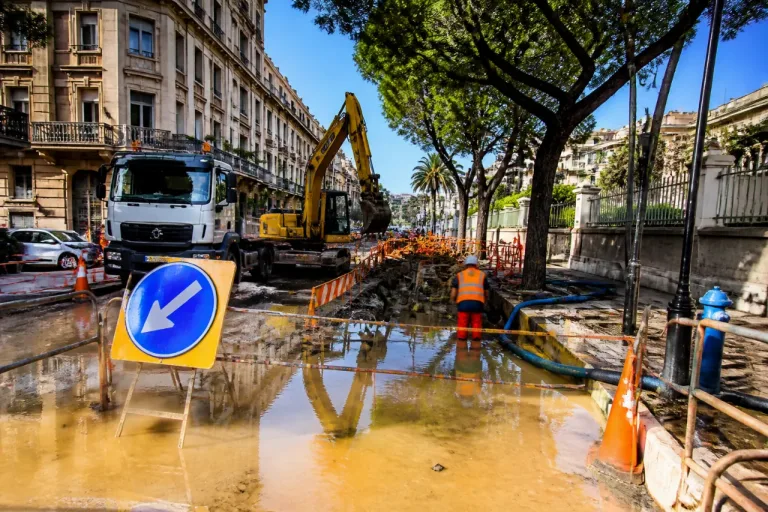Nice : un important chantier après la casse d'une canalisation sur le boulevard François-Grosso