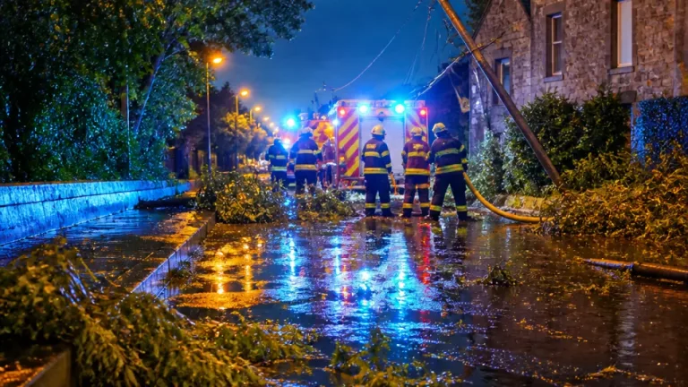 Orage violent en Haute‑Loire : deux blessés, près de 150 interventions et des pluies très intenses
