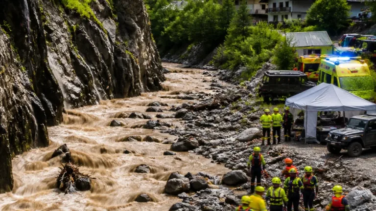 Orages au Giffre : coulée torrentielle dans le canyon de la Vogealle, plusieurs personnes prises en charge