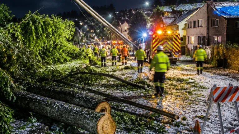 Orages dans le Rhône : chutes d’arbres, milliers de foyers privés d’électricité et routes barrées