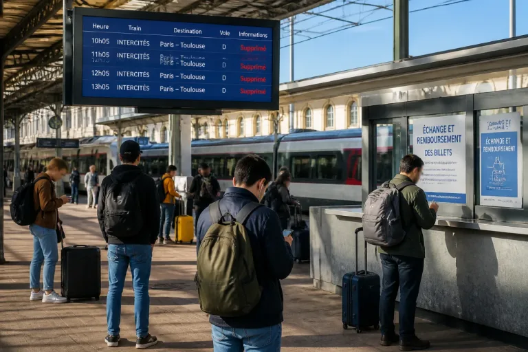 Orléans : plusieurs Intercités Paris–Toulouse supprimés les 7 et 8 juillet, trafic adapté
