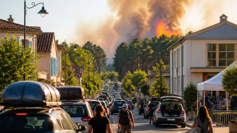Parentis-en-Born évacuée : la ville vidée face à la progression des flammes
