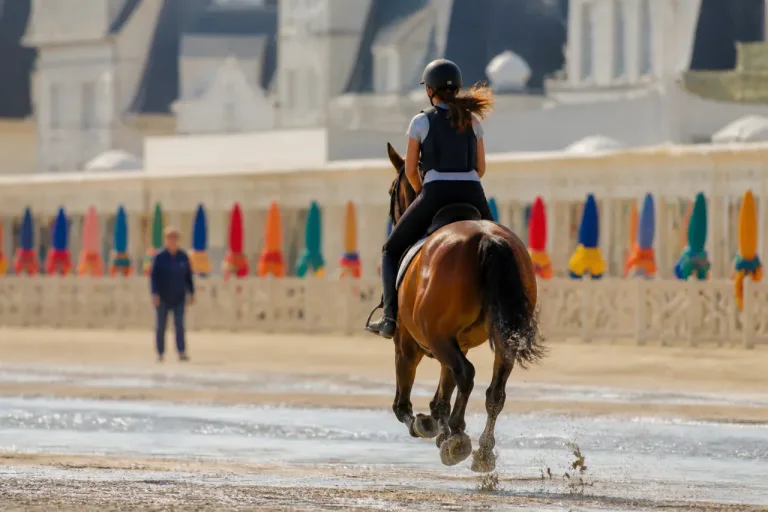 Giulia Sarkozy retrouve Deauville et galop sur la plage avec sa jument Valentine