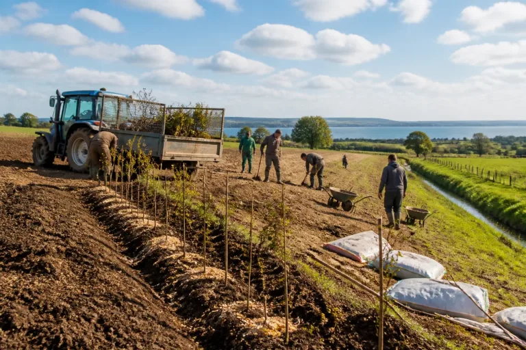 Plantation de haies bocagères : une stratégie locale pour réduire les nitrates et protéger les baies