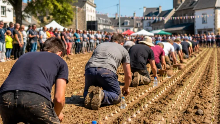 Plounévez-Lochrist s’enflamme pour le Championnat du monde d’arrachage d’échalotes