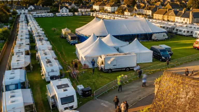 Plus de 80 caravanes s’installent sur le terrain de foot de Penvénan