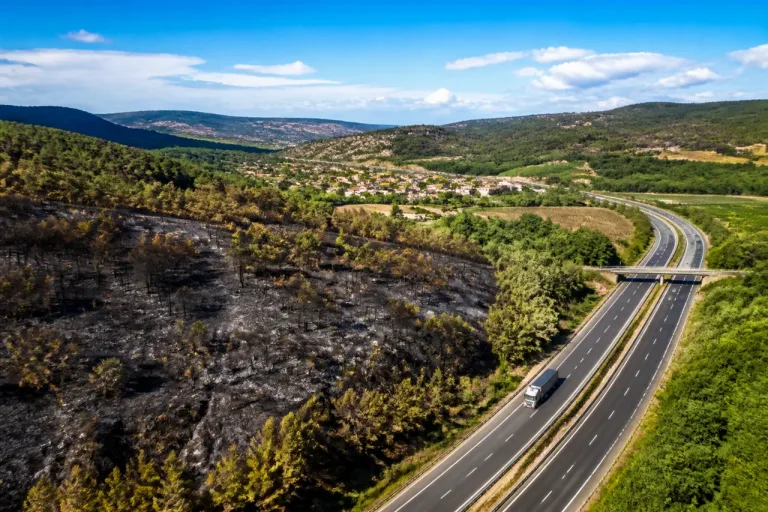 Pouzols-Minervois: feu fixé après 950 ha brûlés, A9 rouverte, vigilance maintenue
